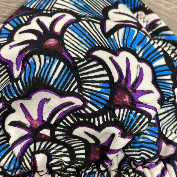 NWT J. Crew High Rise Waist and Triangle Top Bikini Swimsuit Blue Floral S - Picture 13 of 16